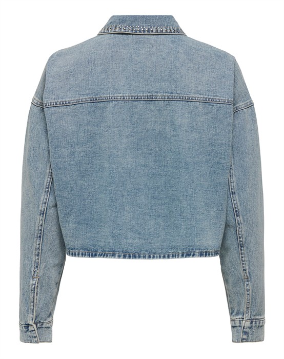 Aspen Cropped Denim Skjorte